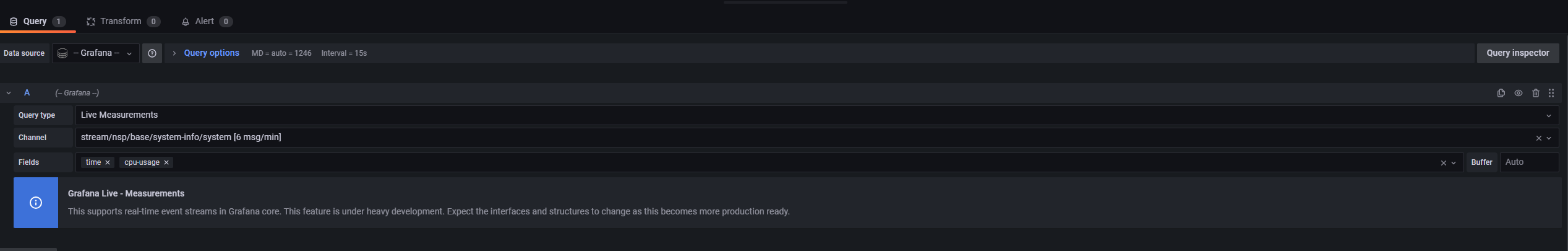 Grafana system TLM